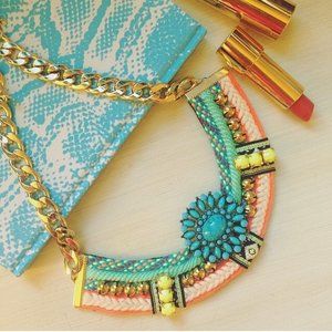 NEW katy perry colorburst statement necklace